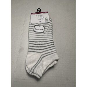 time and tru 3 pairs womens super soft low cut ankle socks size 4-10